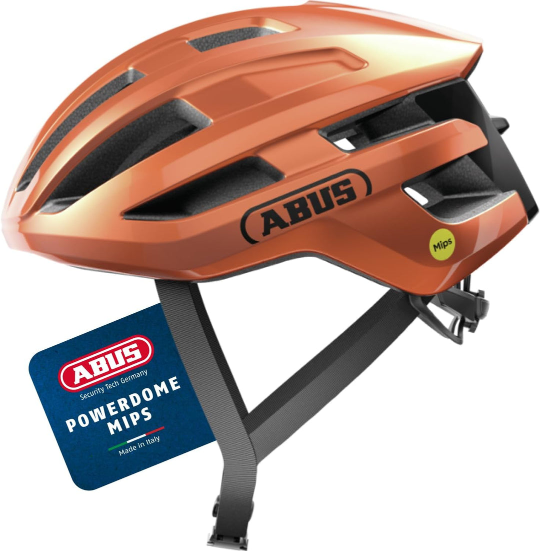 ABUS Rennradhelm PowerDome MIPS - leichter Fahrradhelm mit cleverem Belüftungssystem und Aufprallsch