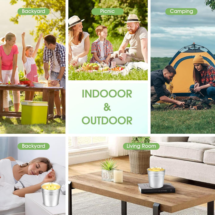 Citronella Kerze Outdoor Gross, 2 x 15oz Outdoor Kerzen Natürliche Sojawachs Zitronella Kerze Garten