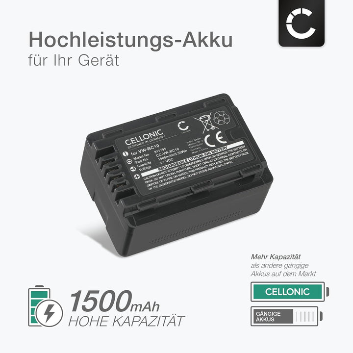 subtel 2X VW-VBK180 VBK360 VW-VBL090 Akku kompatibel mit Panasonic V100 HC-VX878 HDC-SD90 SD40 SD60