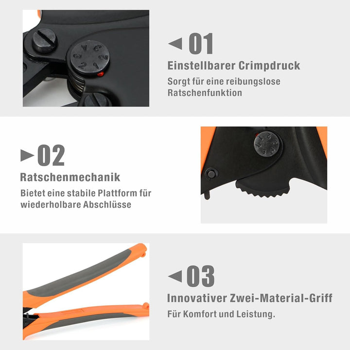 iCrimp IWS-38 Crimpzange, Crimpwerkzeuge für nicht isolierte Kabelschuhe, Krimpzange von 8mm²-38mm²