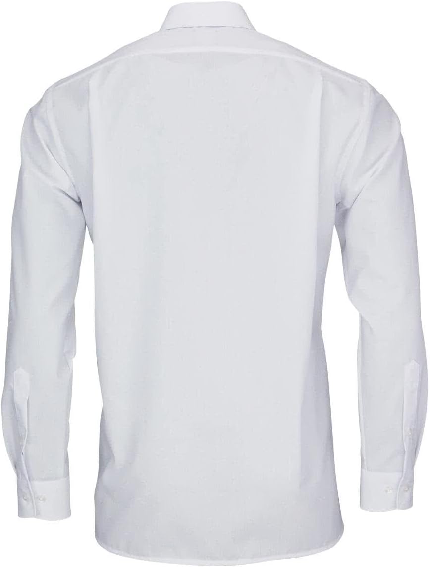 OLYMP Herren Businesshemd Luxor, Männer Oberhemd,Extra Langer Arm,Uni,modern fit 38 Weiss, 38 Weiss