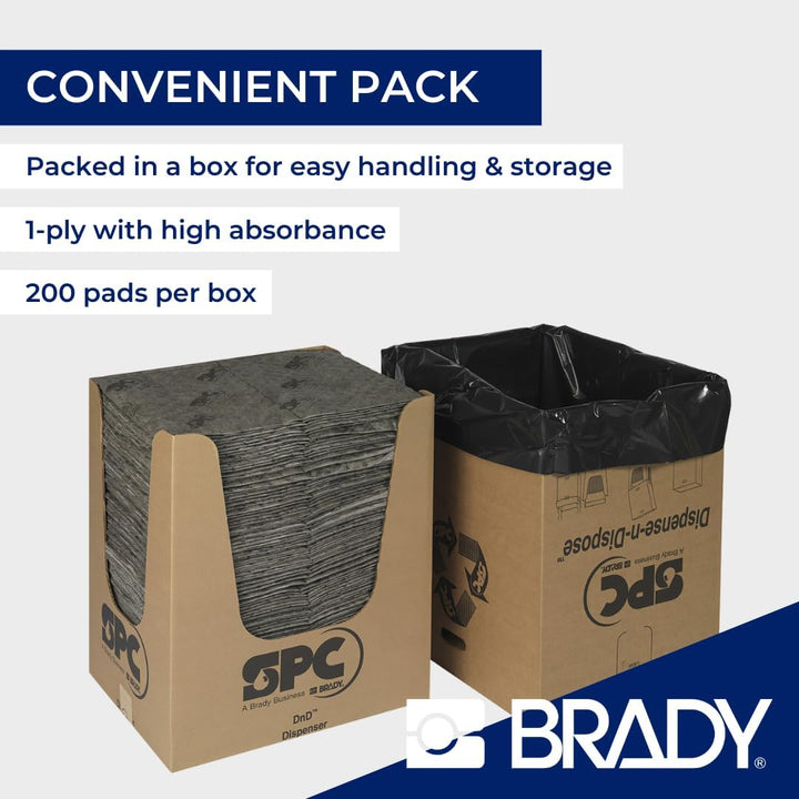 Absorbierende Folie für Allgemeine Zwecke, 400,00mm x 500,00mm, Grau, 200 Stück 400,00 mm x 500,00 m