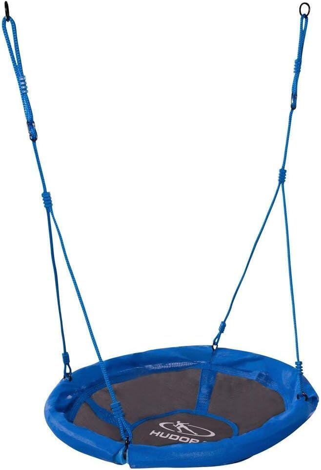 HUDORA Nestschaukel, blau - 100 kg belastbar - 72126 & Zelt für Nestschaukel 90 cm Cosy Castle - Gar