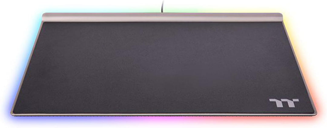 Thermaltake Argent MP1 RGB Gaming Mousepad 359 mm x 254 mm Aluminium-Grundplatte rutschfeste Gummiun