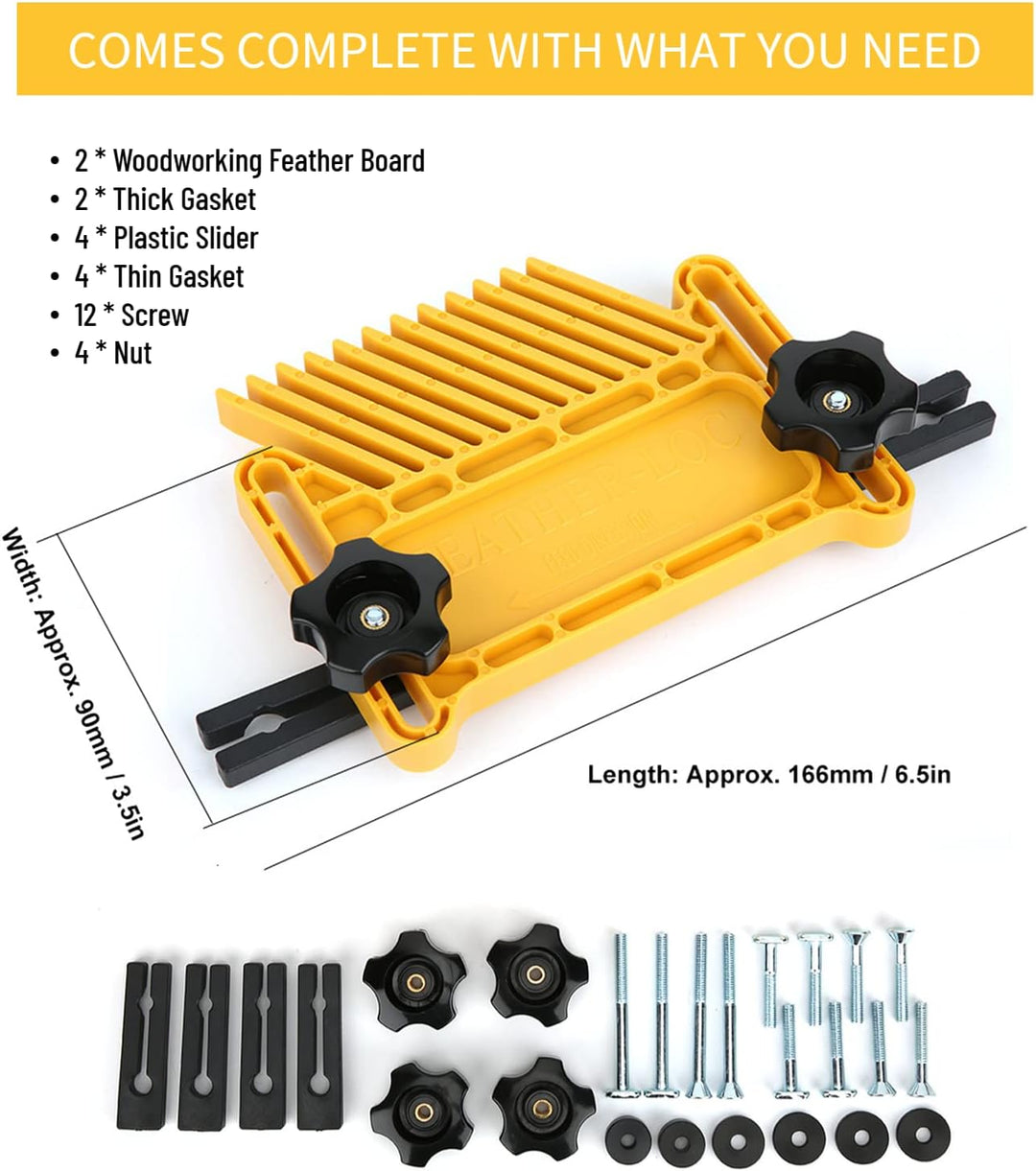 Feather Board, Featherboards, Carpentry Aid Handwerkzeugsatz Holzbearbeitungsrouter für Tischkreissä