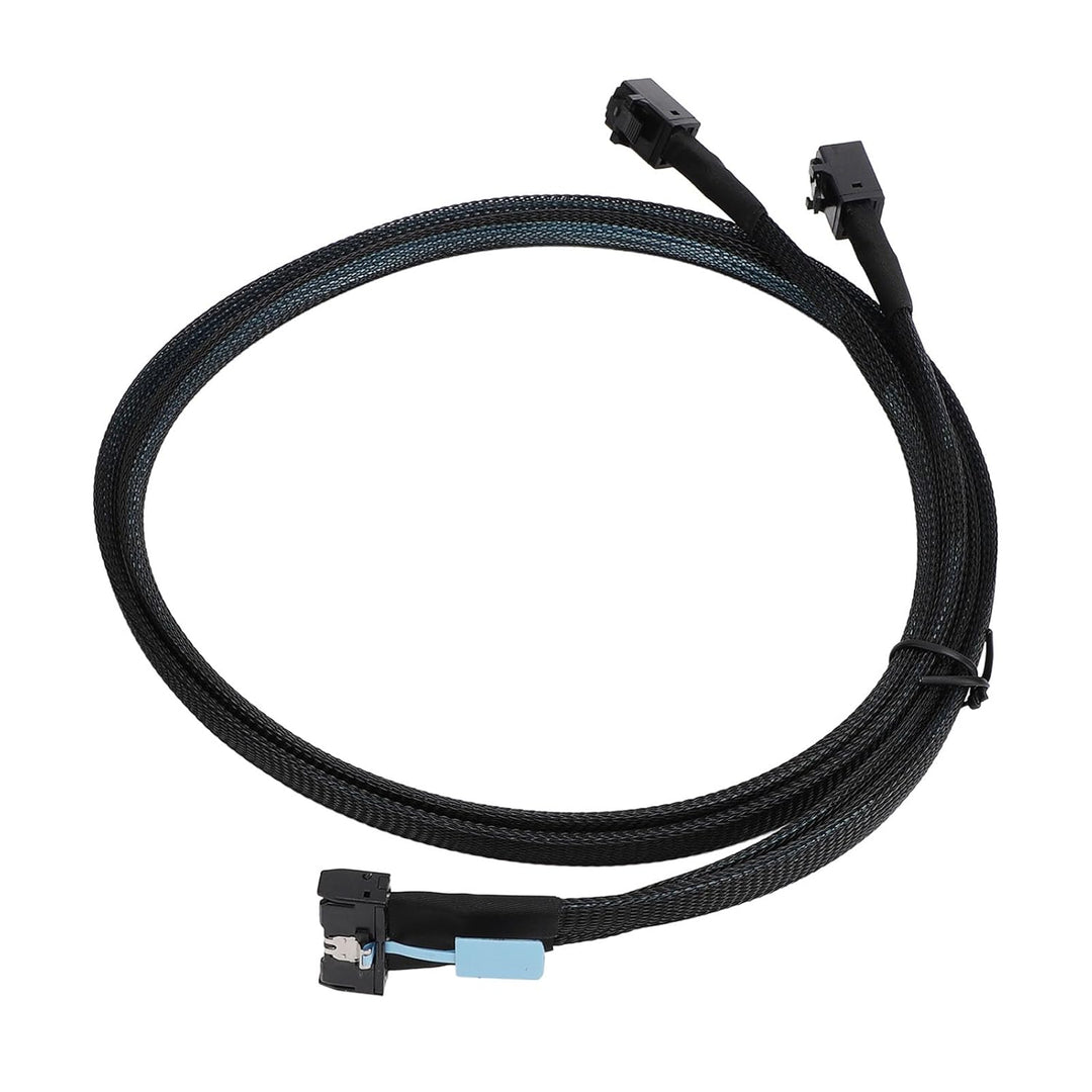 Plyisty MCIO 8i auf 2*SFF-8643 Kabel, MCIO 8i 74Pin auf SAS HD SFF-8643, PCIE 5.0, 32 GT/s Übertragu