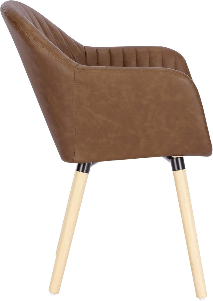WOLTU Esszimmerstühle BH336br-2 2er Set Küchenstuhl Wohnzimmerstuhl Polsterstuhl Design Stuhl mit Ar