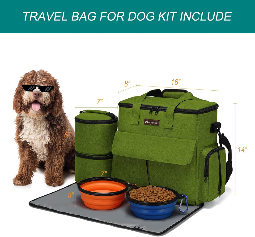 Von Fluggesellschaften zugelassene Haustier-Reisetasche, Wochenend-Hundereiseset für Hund und Katze,