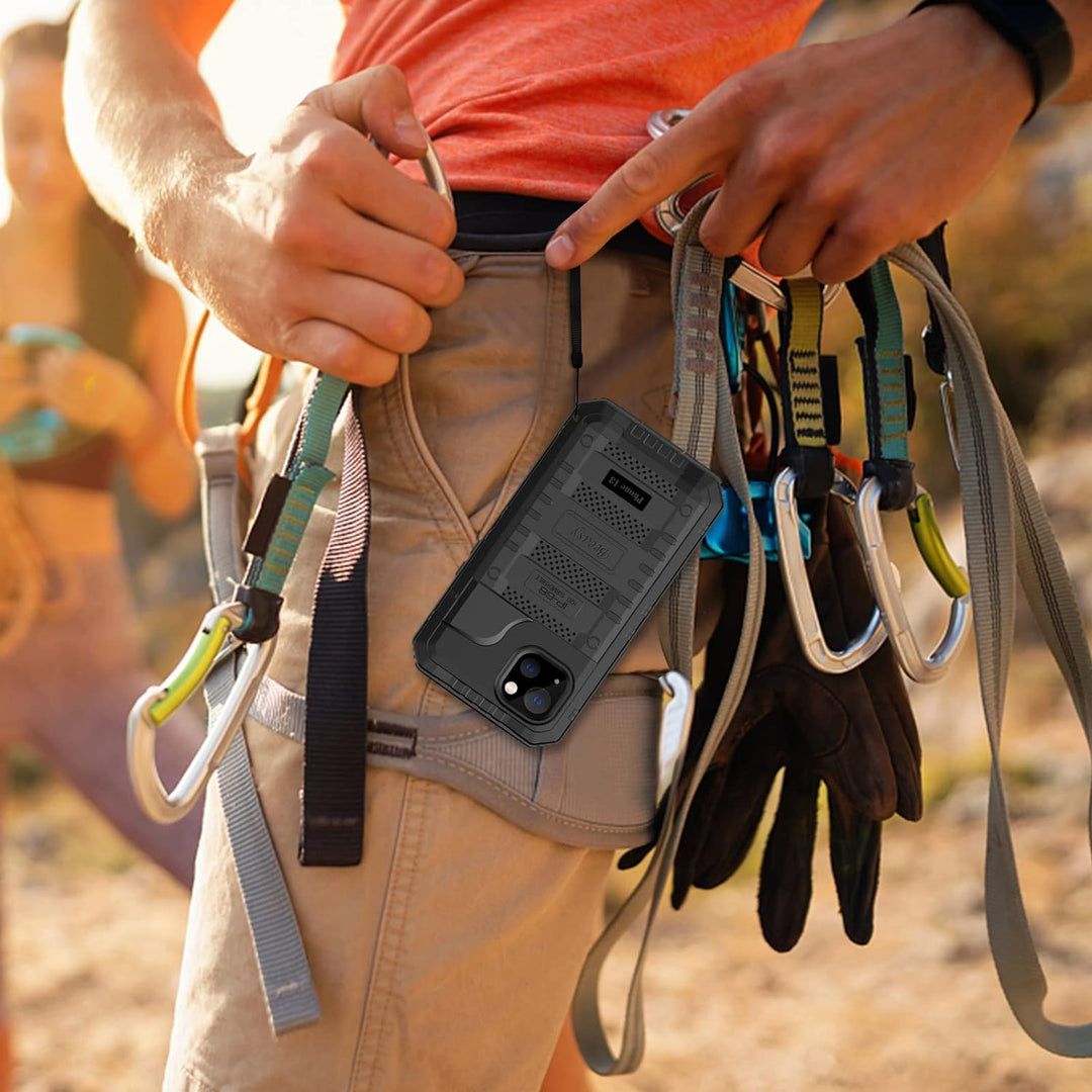 Beeasy für iPhone 13 Wasserdicht Outdoor Hülle (6,1"), Stossfest Panzerhülle Militär 360 Grad Schutz