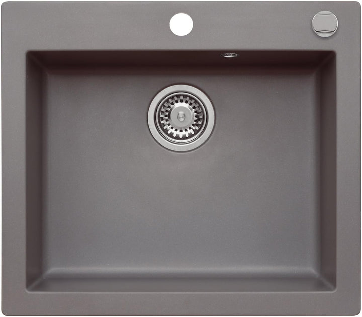 AXIS KITCHEN Granitspüle Einbauspüle Mojito 60 Küchenspüle Moonlight Grey Grau Material Axigran 60er