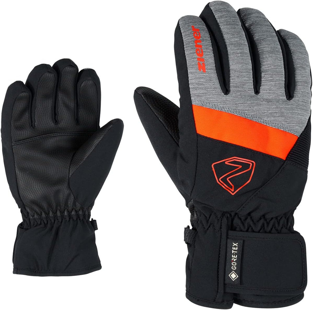 Ziener Kinder Leif GTX Junior Ski-Handschuhe/Wintersport | Wasserdicht, Atmungsaktiv dark melange.bl