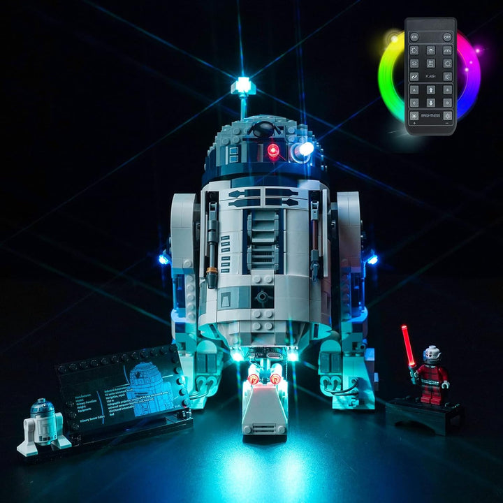 LocoLee Licht Kompatibel mit Lego R2-D2 Droid, Nur Lichter Set - Kein Modell, Licht BeleuchtungSet C