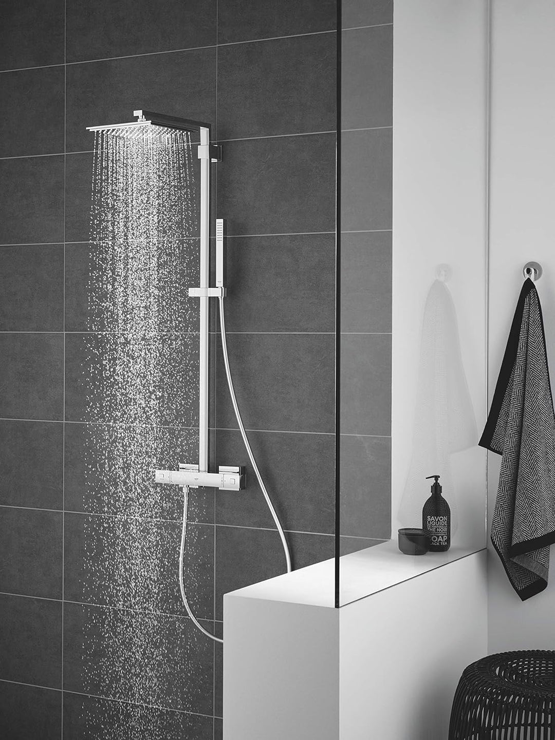 GROHE Euphoria Cube- Handbrause (wassersparend, Normalstrahl, langlebig), eckig, chrom, 27699000 Han