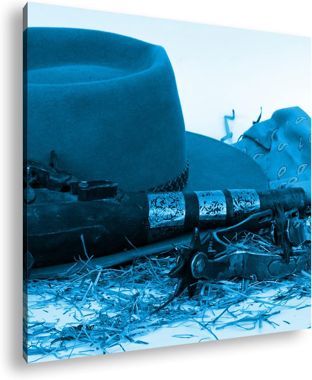 deyoli Wilder Westen Format: 70x70 Effekt: Zeichnung als Leinwandbild, Motiv auf Echtholzrahmen, Hoc