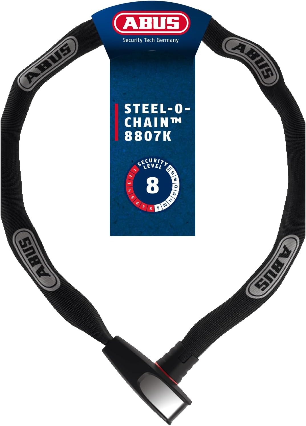 ABUS Kabelschloss Phantom 8950/180 KF - Fahrradschloss-Set & Kettenschloss Steel-O-Chain 8807K – Fle