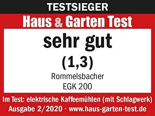 ROMMELSBACHER Gewürz und Kaffee Mühle EGK 200 - 2 Edelstahlbehälter mit Schlagmesser & Spezialmesser