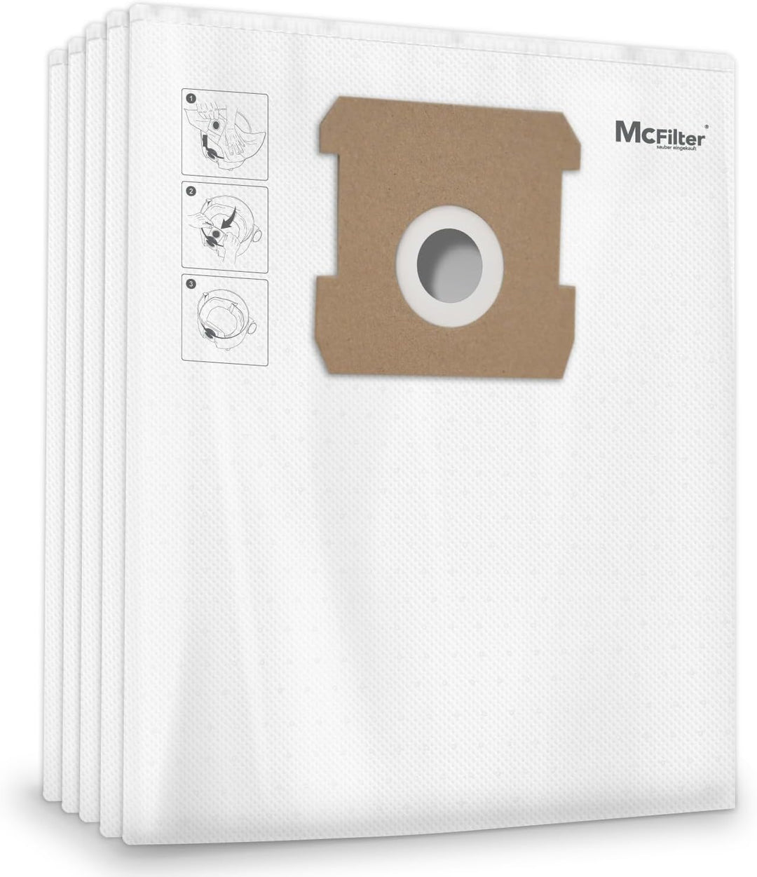 McFilter | 20 Staubsaugerbeutel 12l | kompatibel für ALLE Einhell 12 Liter Nass-Trockensauger | Schm