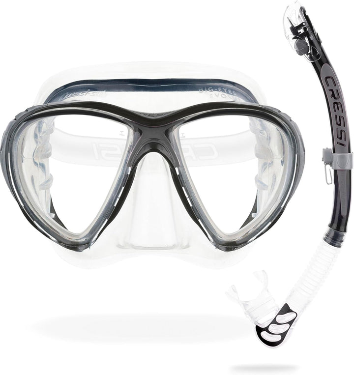 Cressi Professionelles Kombinationsset aus Maske und Schnorchel oder Kit aus Maske, Schnorchel und F