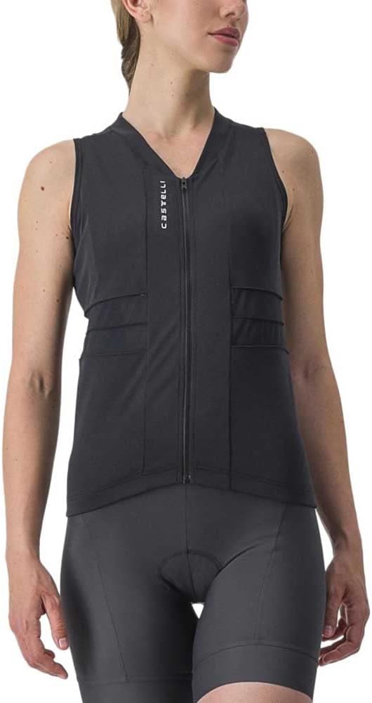 Castelli Damen Anima 4 Sleeveless T-Shirt M Helles Schwarz/Elfenbeinfarben, M Helles Schwarz/Elfenbe