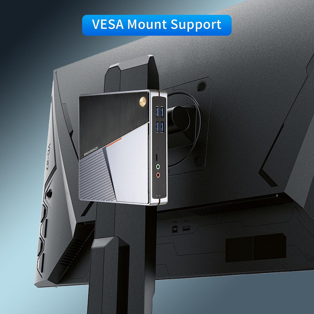 Sharevdi Mini PC, 12th In-tel N100 Prozessor (bis zu 3.4GHz) 4C/4T,Wi-11 Pro Mini Desktop PC 16G DDR