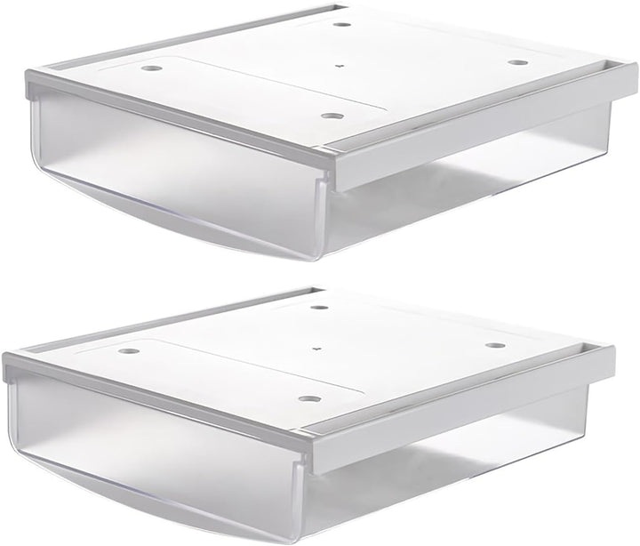 TUKA 2X 1,7L Unterschreibtisch-Schubladen 21x18x5,4cm, Selbstklebende Schubladen, Versteckte Unterba