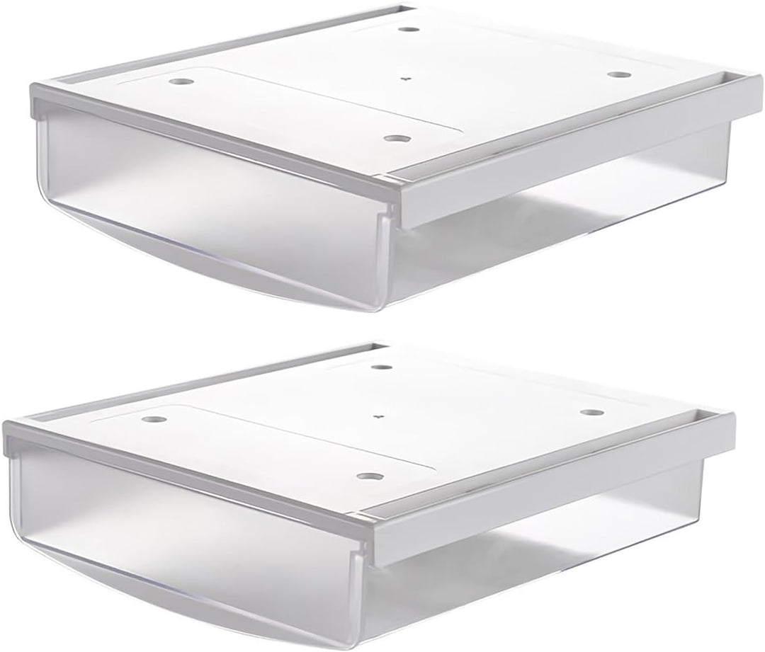 TUKA 2X 1,7L Unterschreibtisch-Schubladen 21x18x5,4cm, Selbstklebende Schubladen, Versteckte Unterba