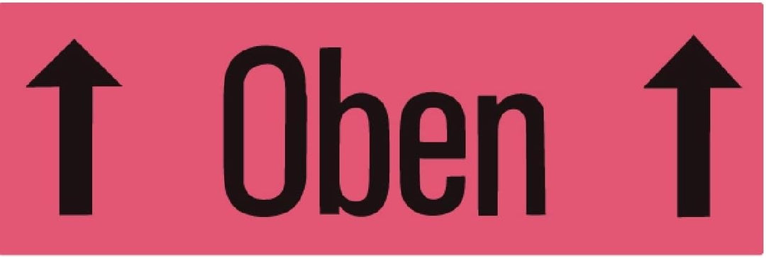 HERMA 6756 Oben Aufkleber, 1000 Stück, 39 x 118 mm, selbstklebend, klein, Warnhinweis Etiketten Vers