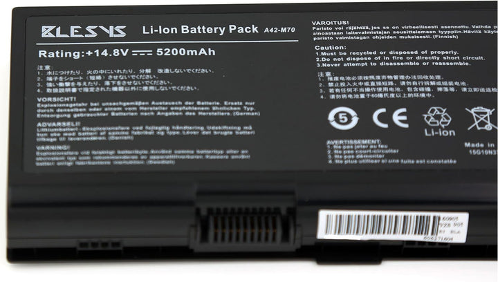 BLESYS 14.8V A42-M70 Akku für ASUS M70V X71 G71 X72 N70SV Serie Laptop 4400mAh