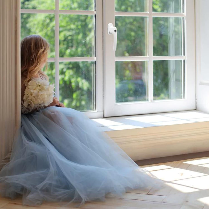 Tubiaz 4 Stück Abschliessbare Fenstergriffe,Fenstergriff Aluminium,Kindersicherung Fenstersicherung,