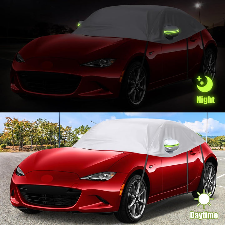 Autoabdeckung Wasserdicht Ersatz für Mazda MX-5 Miata MK4 ND 2015-2024, Sonnenfest Hälfte Autoabdeck