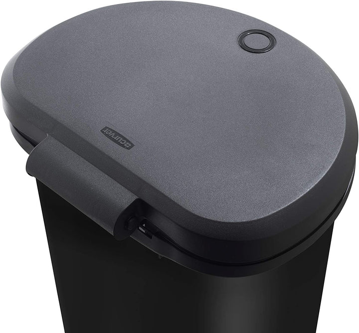 CURVER Deko 40 l Mülleimer, Kunststoff, Schwarz 40 l Schwarz, 40 l Schwarz