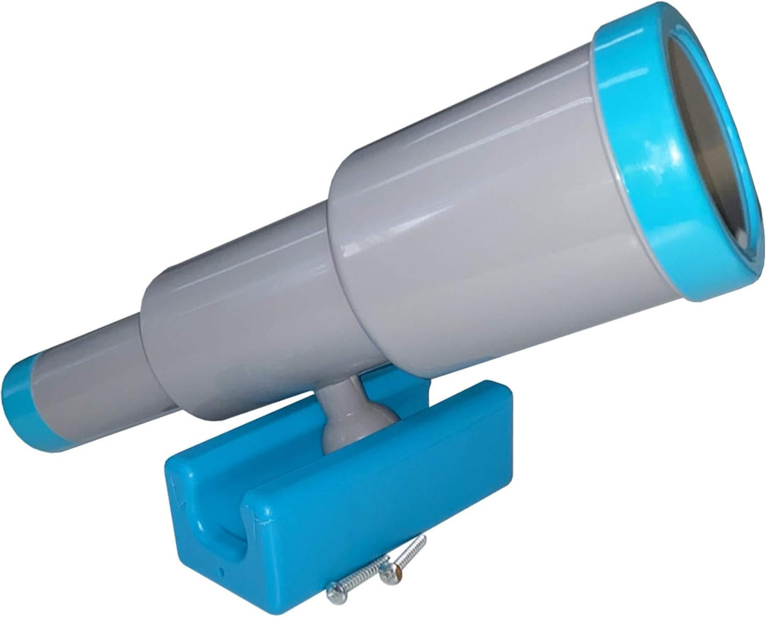 Grosses Teleskop Fernrohr für Spieltürme, (grau/blau), grau/blau