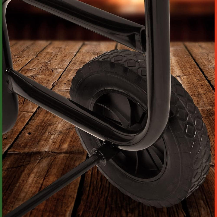 Gardebruk Kaminholzwagen Gross 105x56x45cm 80 kg Stahl Brennholzkarre Holzwagen Holzkorb Sackkarre T