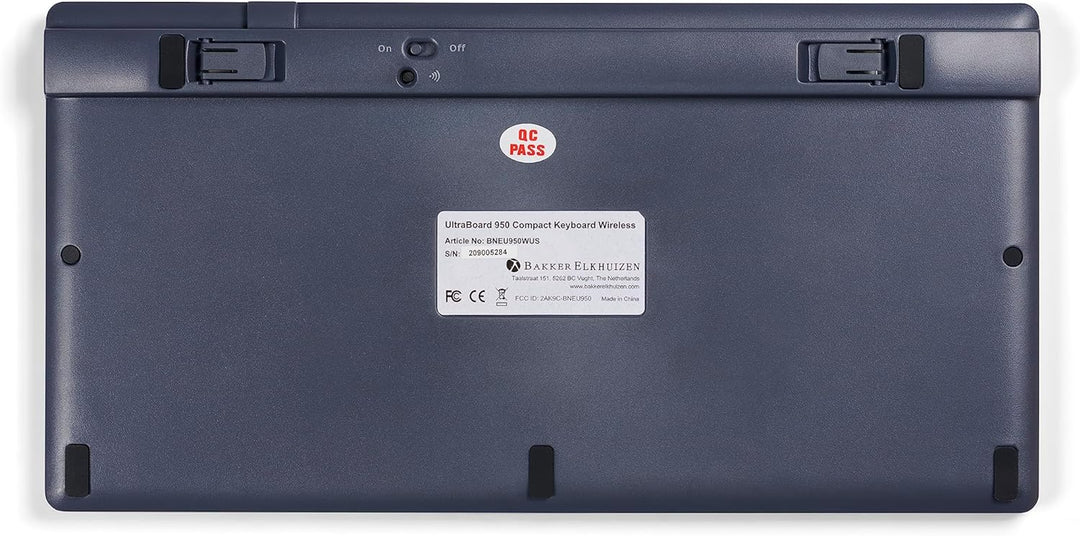 BakkerElkhuizen UltraBoard 950 Wireless, Kompakttastatur, US-Layout QWERTY, Hellgrau/Weiss