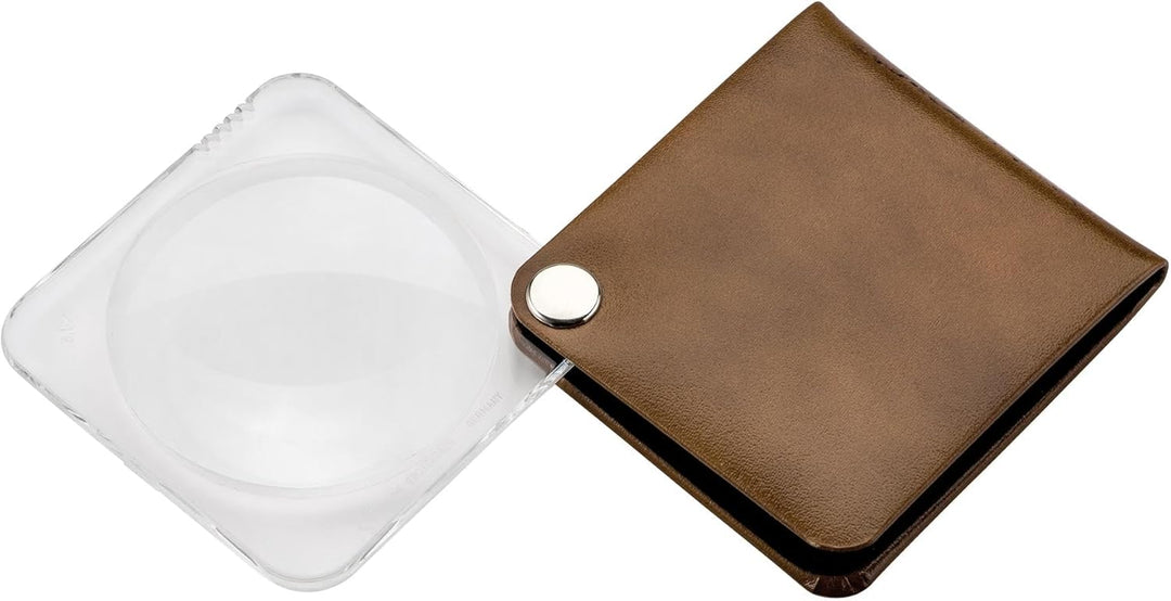 Eschenbach Optik Lupe Einschlaglupe classic, Vergrösserung 3,5 x, Durchmesser 60 mm, bronzitbraun Br