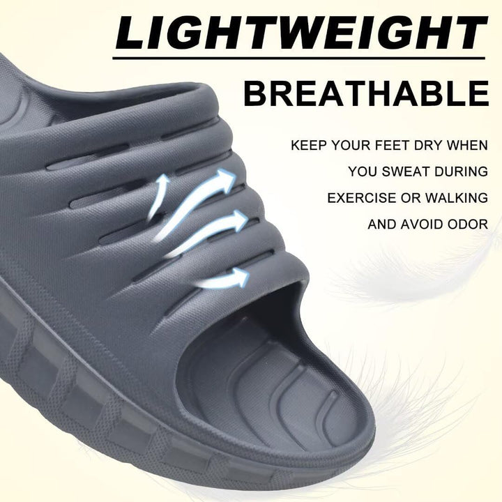 KuaiLu Recovery Sandalen Herren Bequeme Plantarfasziitis Schlappen Orthopädische Offene Zehen Männer