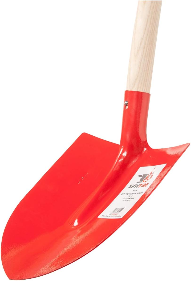 SHW-FIRE Frankfurter Schaufel in Profi-Qualität, 130cm Eschenstiel, ohne Aufbug