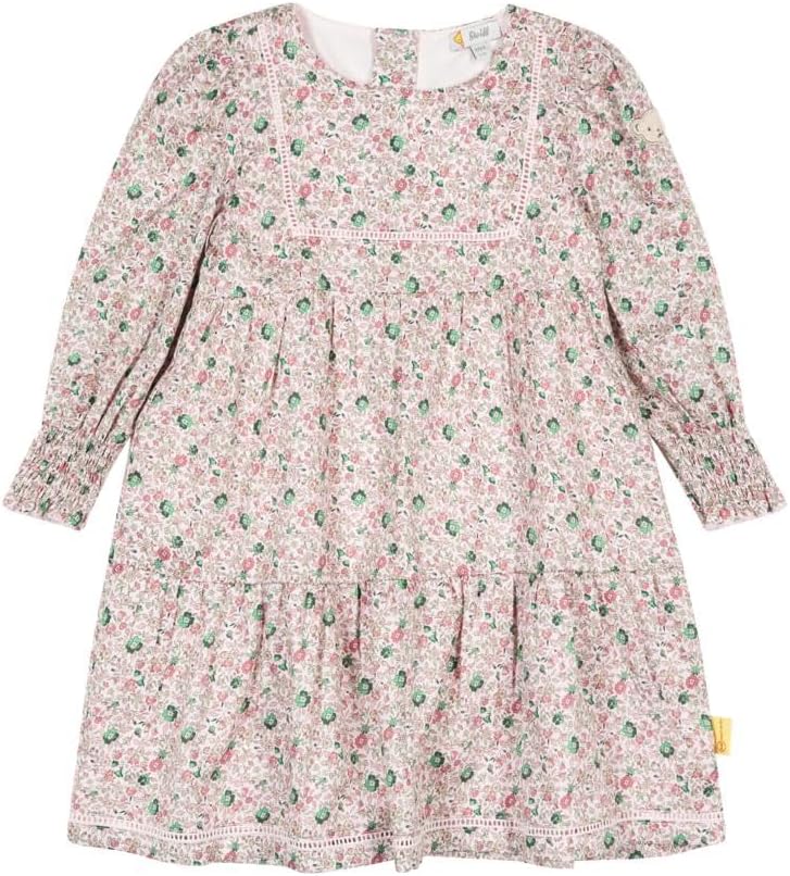 Steiff Mädchen Rüschen Blumenmuster Kleid 110 Barely Pink, 110 Barely Pink