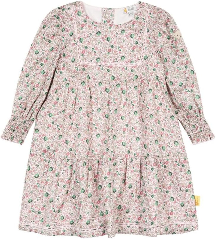 Steiff Mädchen Rüschen Blumenmuster Kleid 110 Barely Pink, 110 Barely Pink