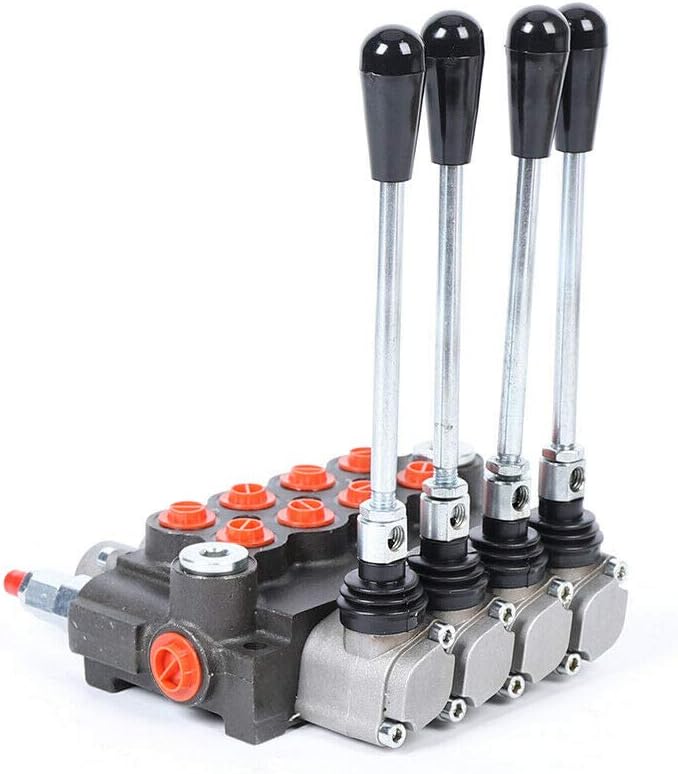 BJTDLLX Hydraulikventil Handhebelventil Steuergerät 4P40 Hydraulisches Wegeventil 4 Fach Adjustable