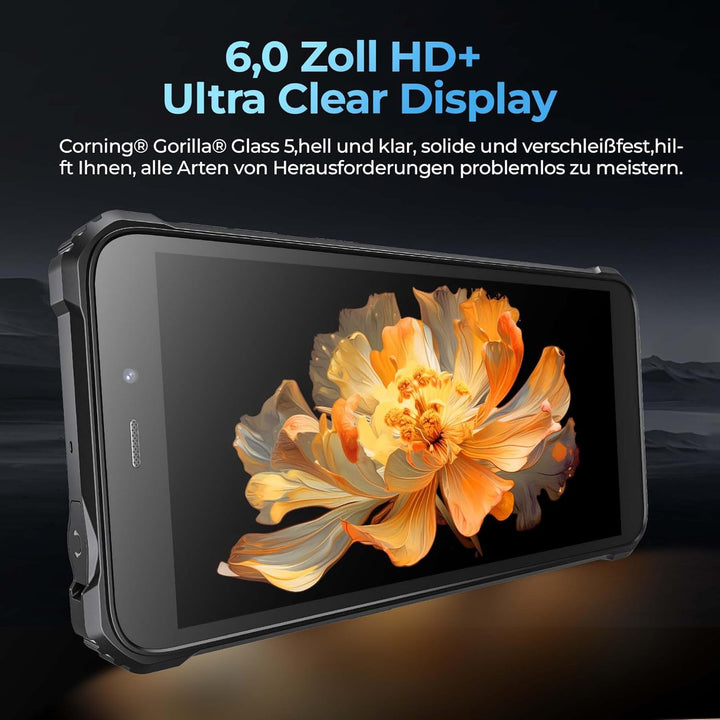 OUKITEL G2 Outdoor Handy Ohne Vertrag, Android 14 Octa-Core günstig Smartphone, 6300mAh Akku, 6" HD+