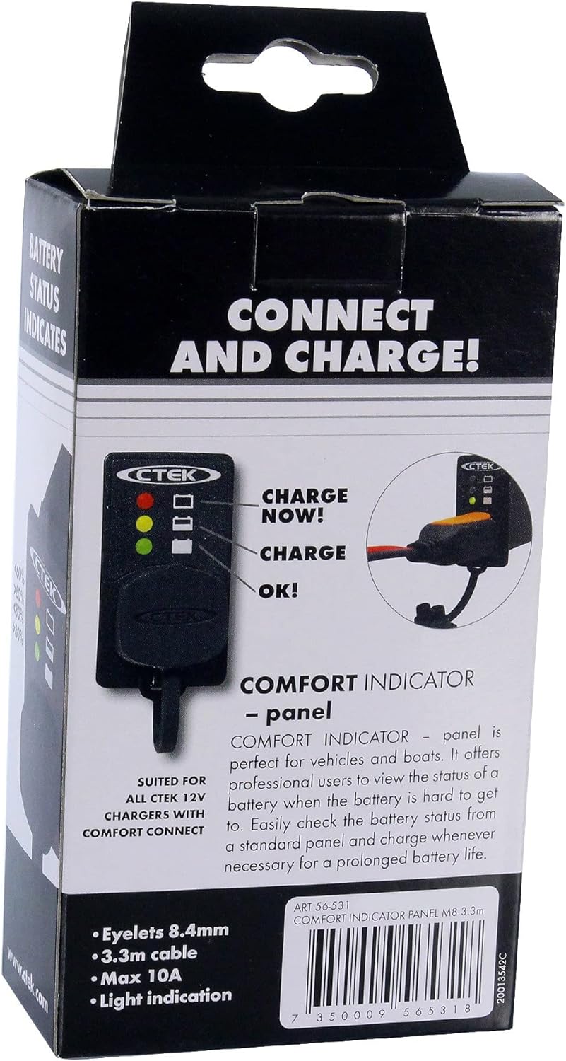 CTEK INDICATOR PANEL 3,3 M, LED-Anzeige zur Anzeige des Batterieladezustands, zeigt an, wann es Zeit