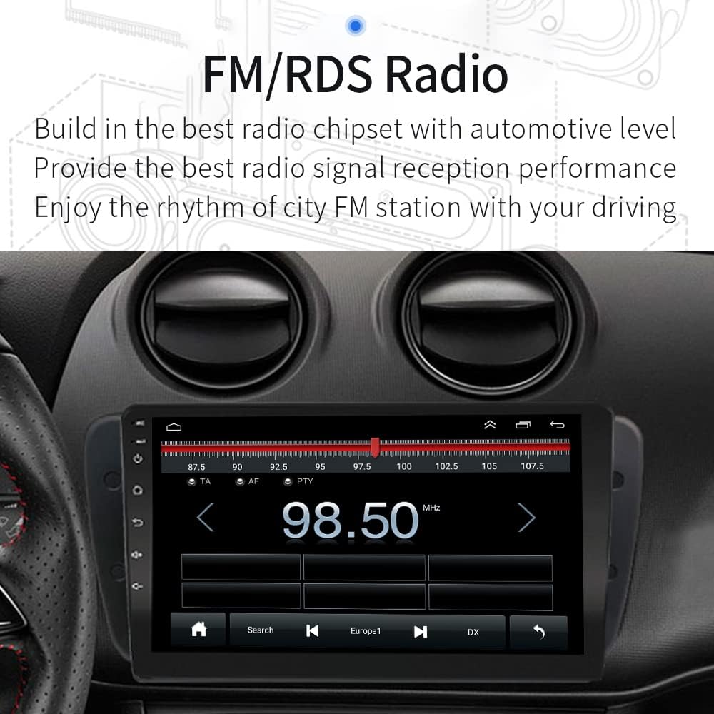 LEXXSON Carplay Radio Android Auto für Seat Ibiza 6J 2009–2013 | 9 Zoll kapazitiver Touchscreen GPS