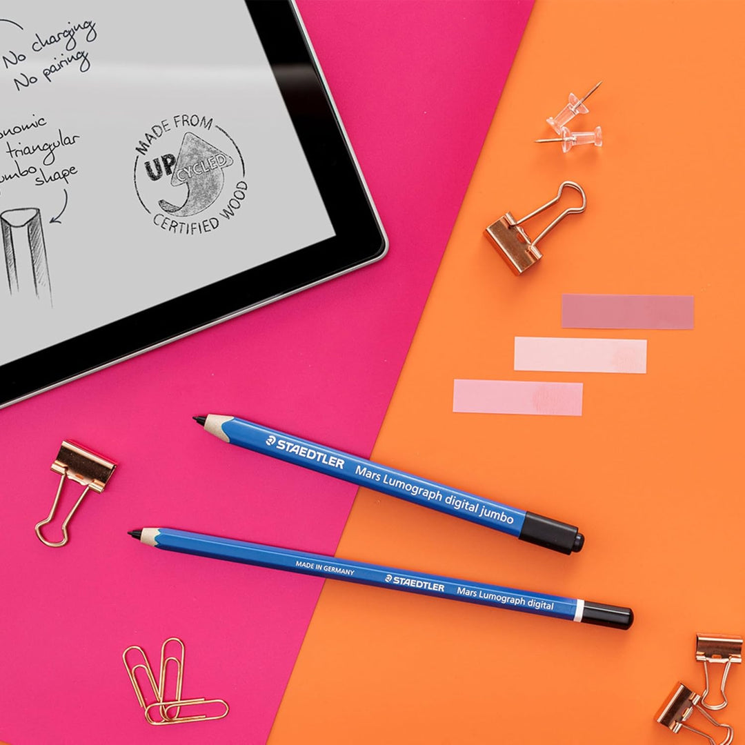 Staedtler Mars digital Jumbo 180J 22. EMR Stylus mit weichem digitalen Radierer. Eingabestift für di