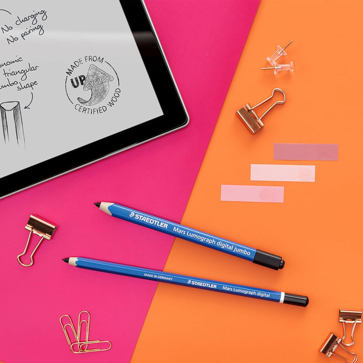 Staedtler Mars digital Jumbo 180J 22. EMR Stylus mit weichem digitalen Radierer. Eingabestift für di