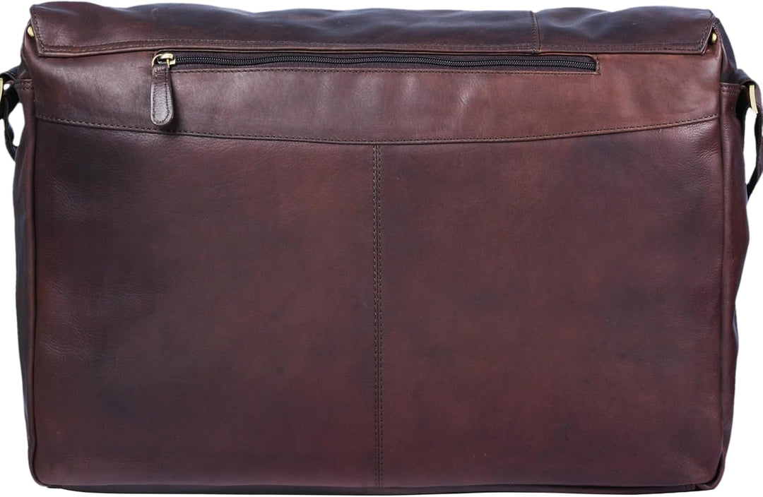 STILORD 'Maximus' XXL Ledertasche riesige Umhängetasche Unitasche 17 18 19 21 Zoll Laptop Aktentasch