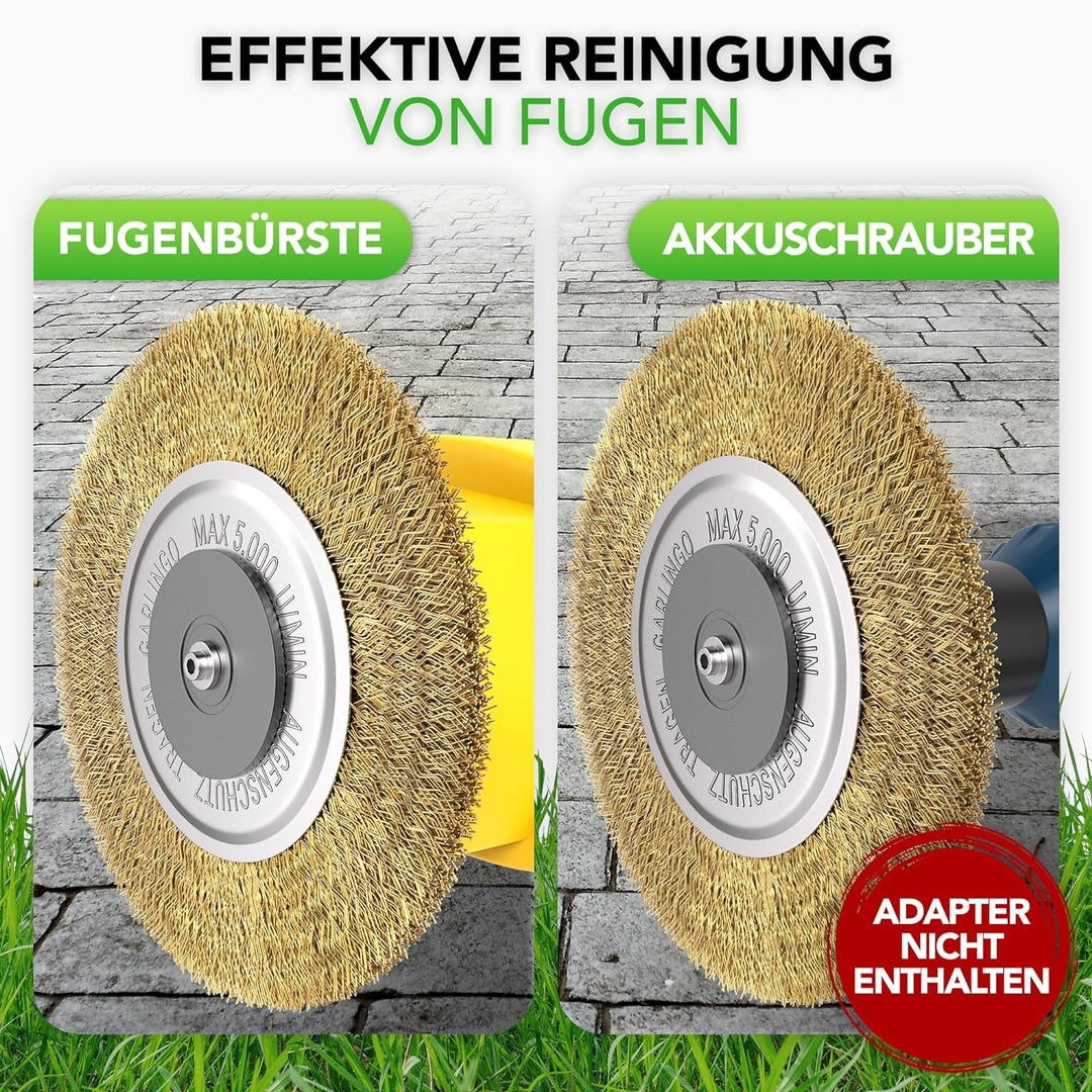 GARLINGO Fugenbürste 4er Set | Kompatibel mit Gloria Multibrush und Anderen Drahtbürsten | 10 mm Bre