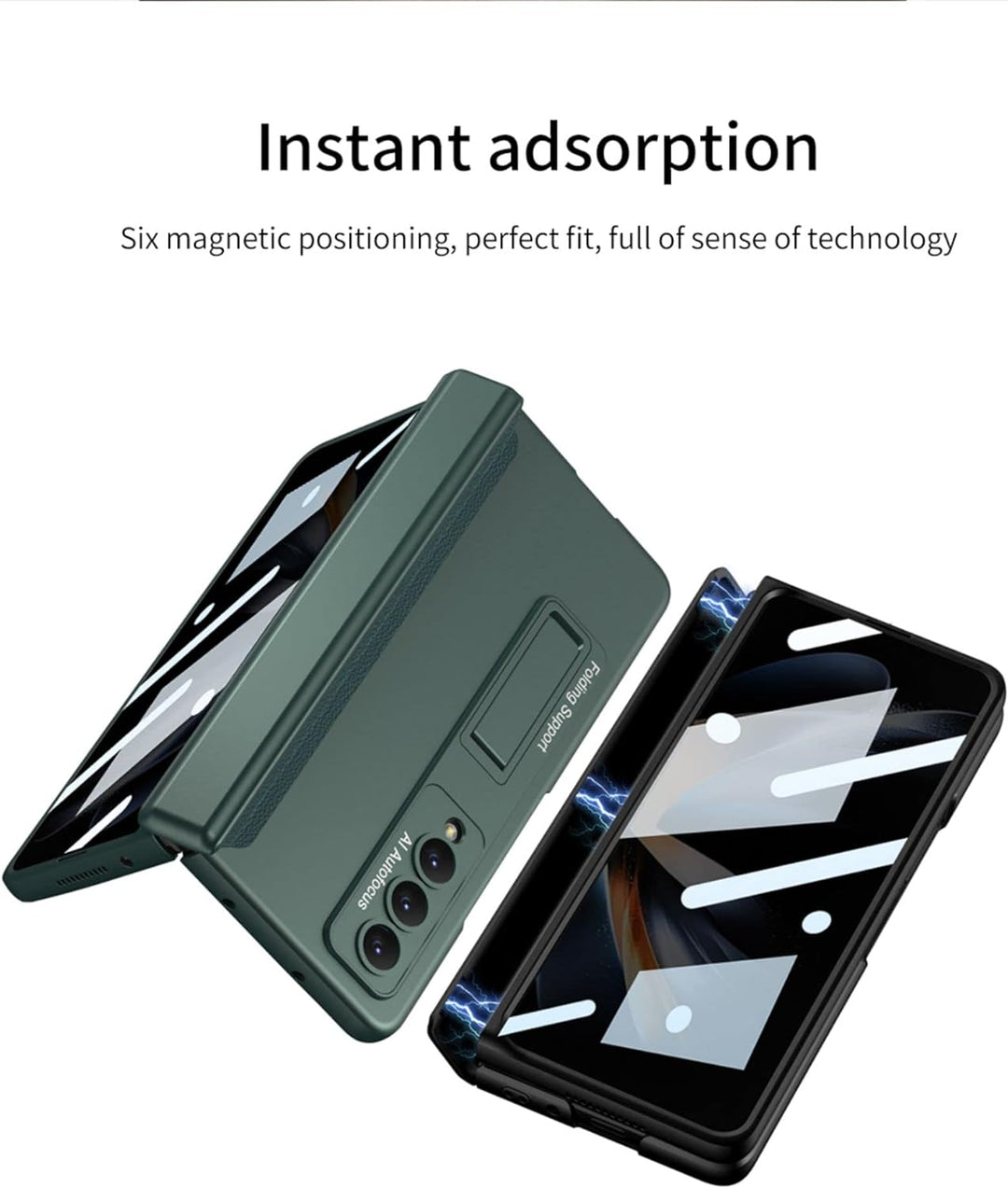 COQUE Galaxy Z Fold 4 5G Hülle,Magnetscharnier Vollgehäuse,Faltende Anti Peep Shell Membran Integrat