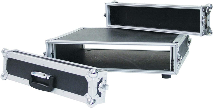 Roadinger Effektrack CO DD, 2 HE, 40cm tief für 483-mm-Steuer- und -Effektgeräte (19") | 2 abnehmbar