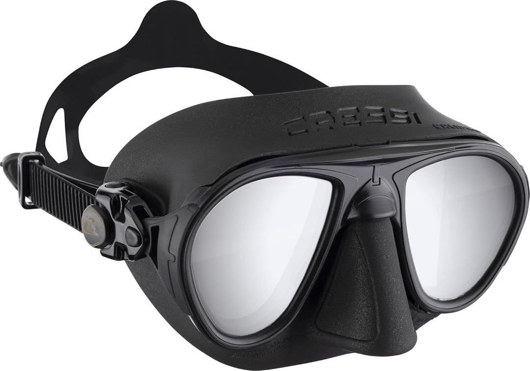 Cressi Calibro Tauchmaske Schwarz/Spiegellinsen HD, Schwarz/Spiegellinsen HD